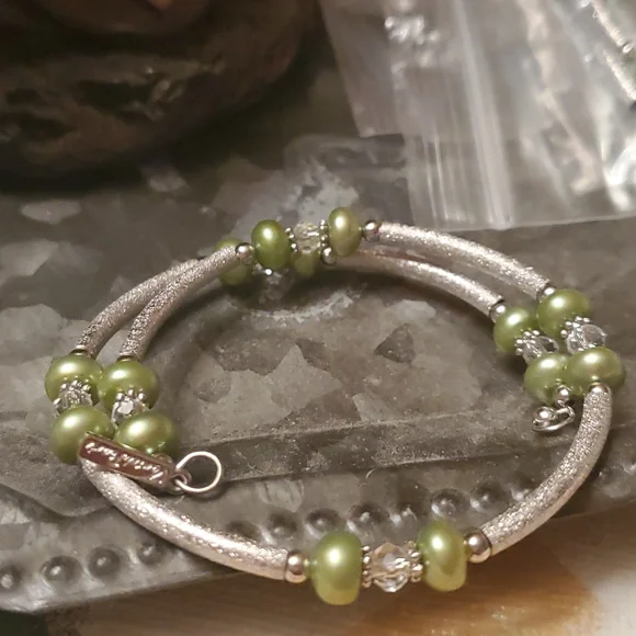 Bracelet w. Swavorski & vantel pearl - Picture 4 of 4